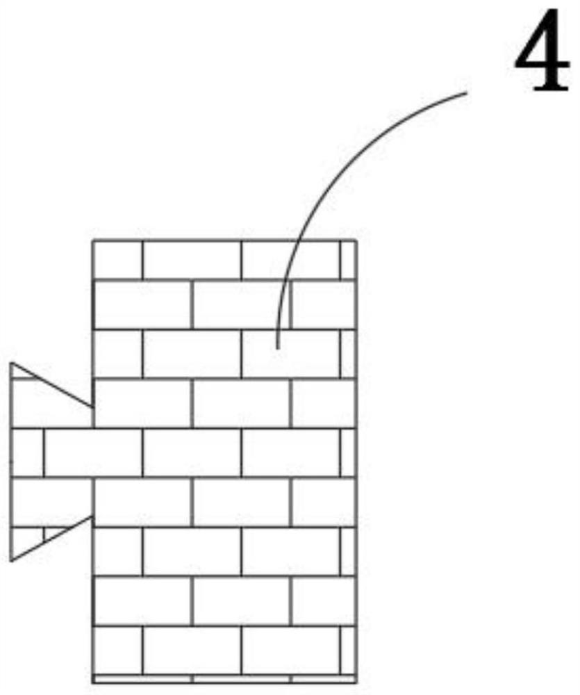 Low-thermal-conductivity brick for rotary cement kiln and production and manufacturing method of low-thermal-conductivity brick