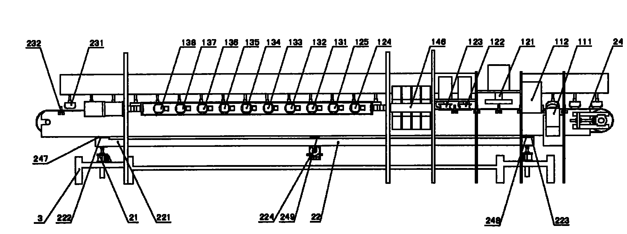 Automatic burnishing and polishing machine for stone sidelines