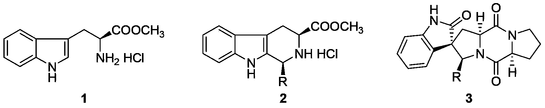 Spiro indole diketopiperazine alkaloid, and synthesis method and application of spiro indole diketopiperazine alkaloid