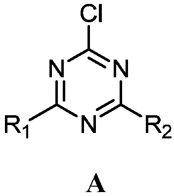 Continuous production method of multi-kettle serial triazine herbicide