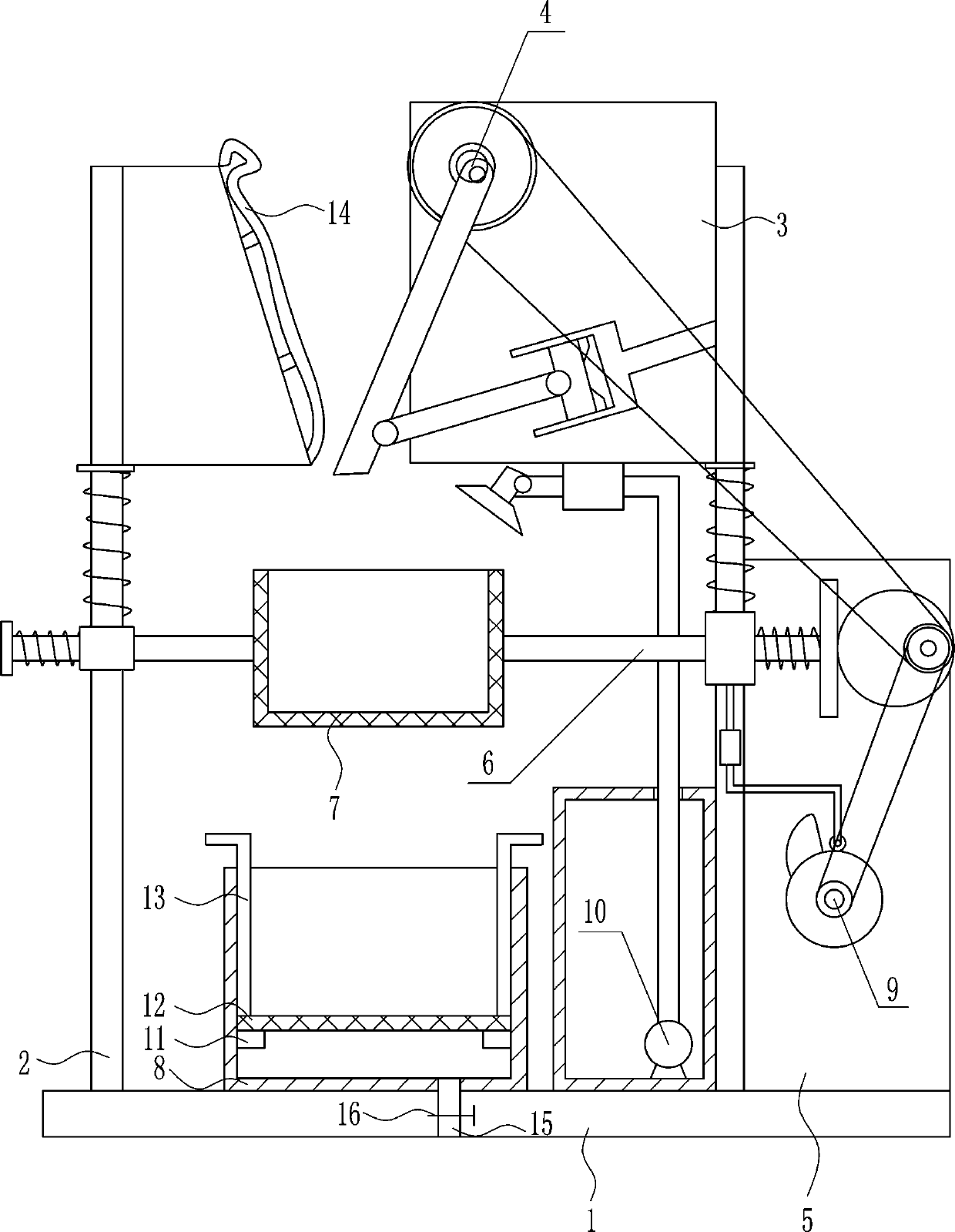 Crushed stone crushing and sorting device for road construction