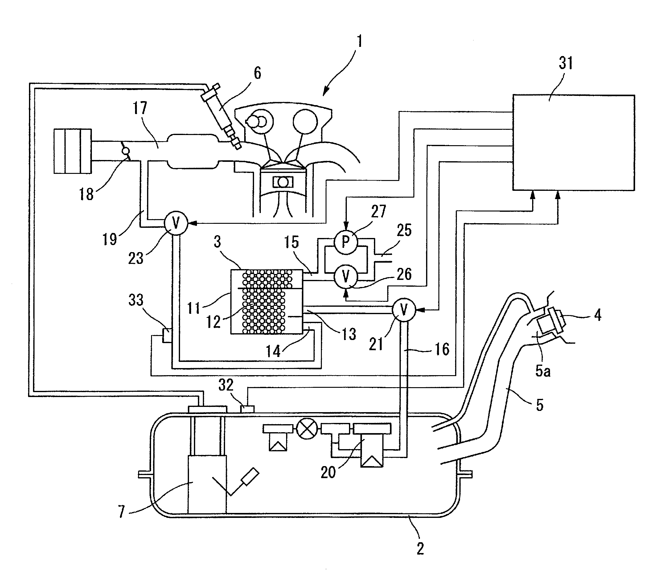 Device and method for diagnosing evaporated fuel processing device