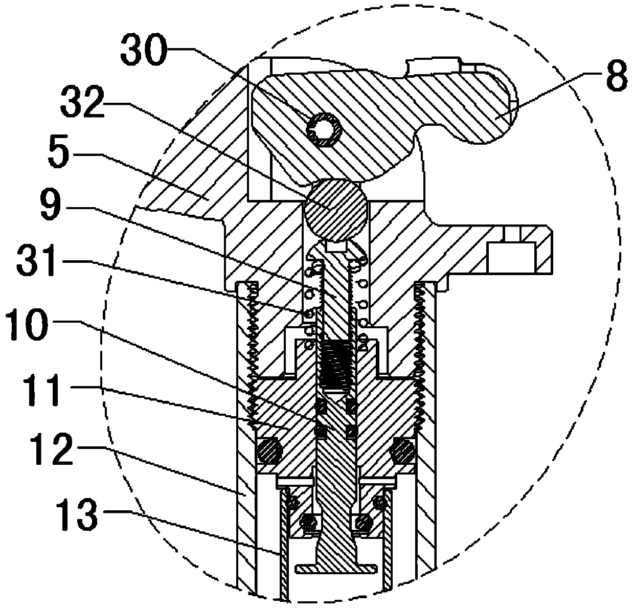 Oil-gas integrated lifting seat rod