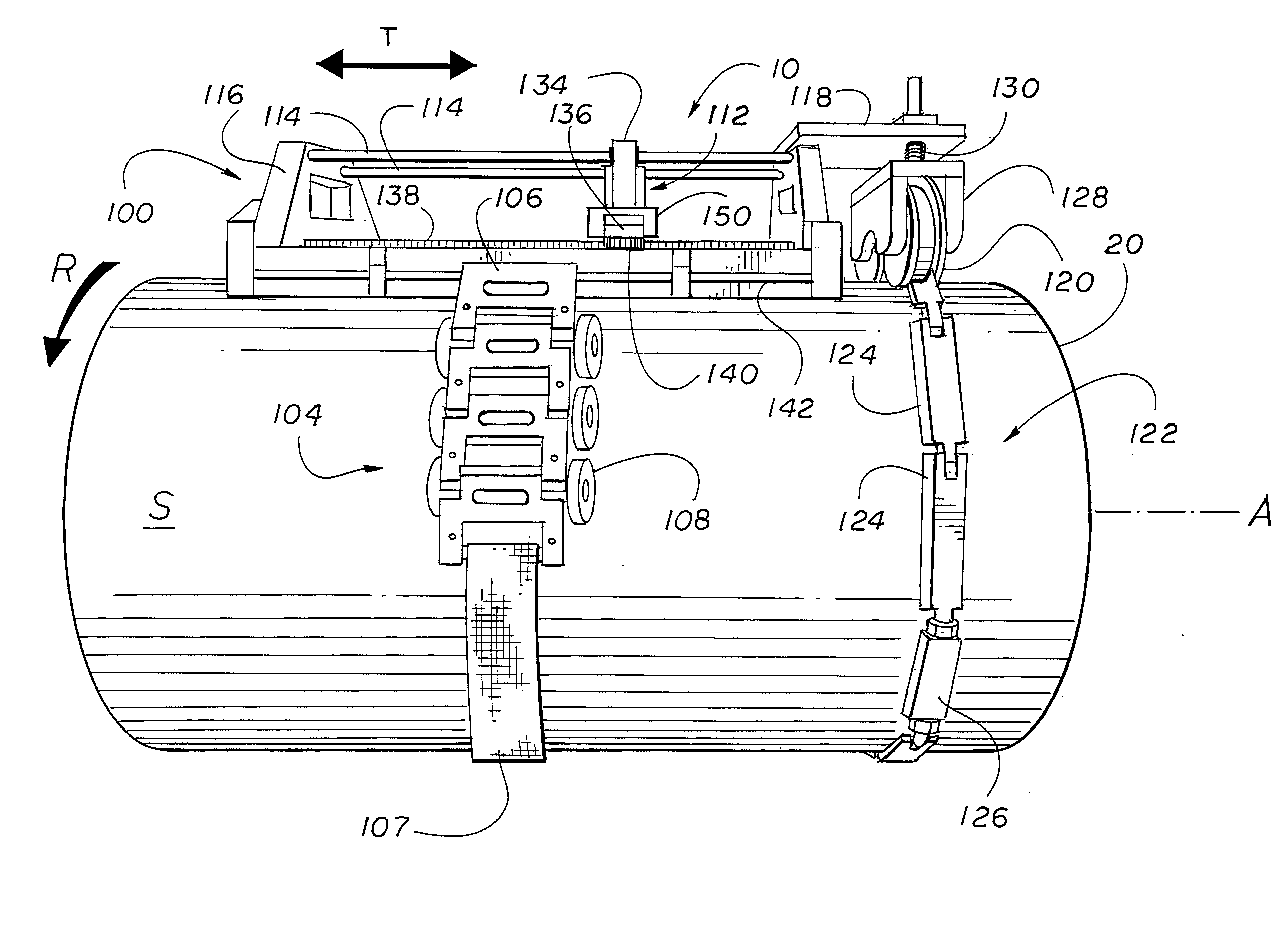 Circumferential Weld Scanner With Axial Drift Prevention