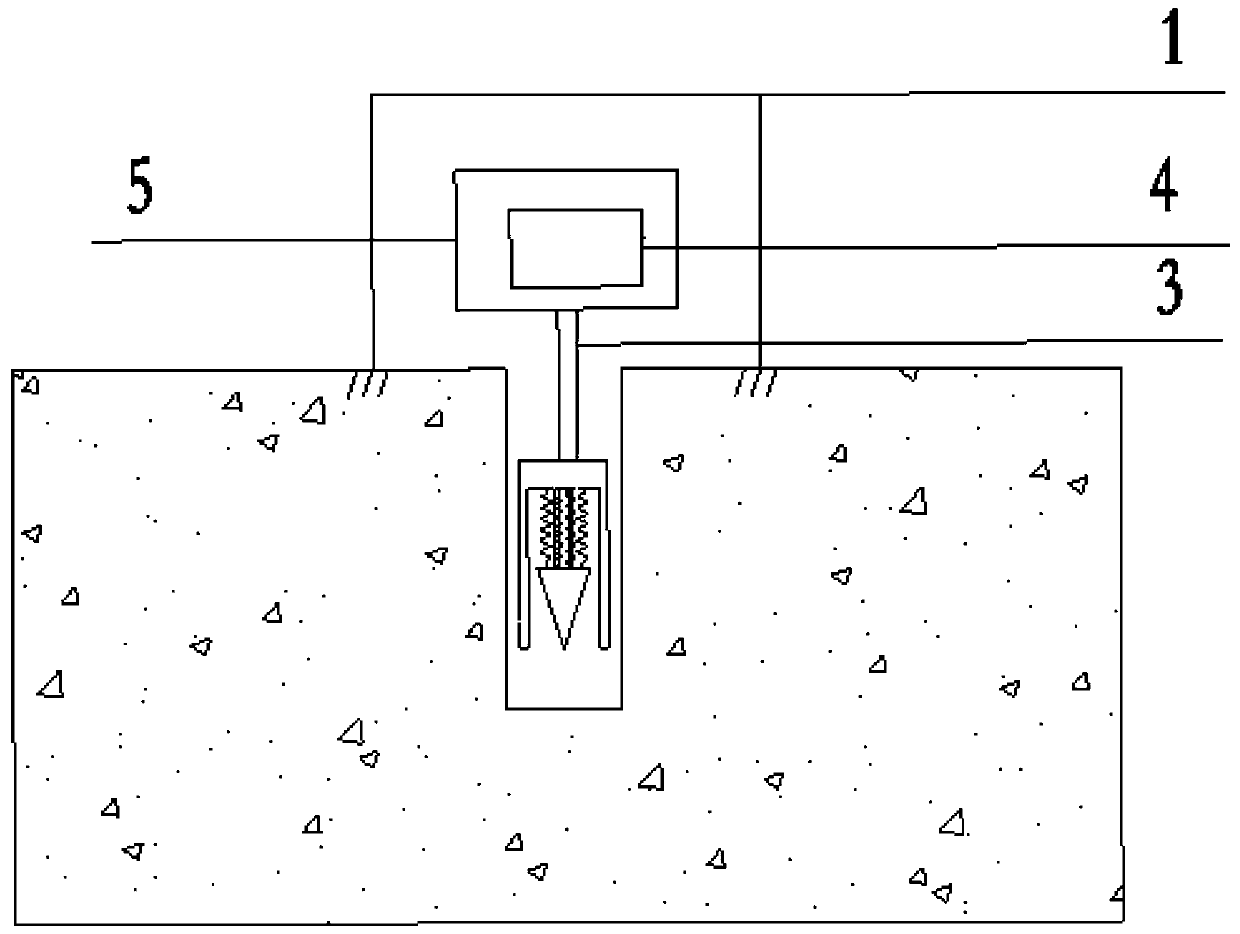 Rock breaking device for auxiliary impacting through high-frequency electric pulses and construction technology of rock breaking device