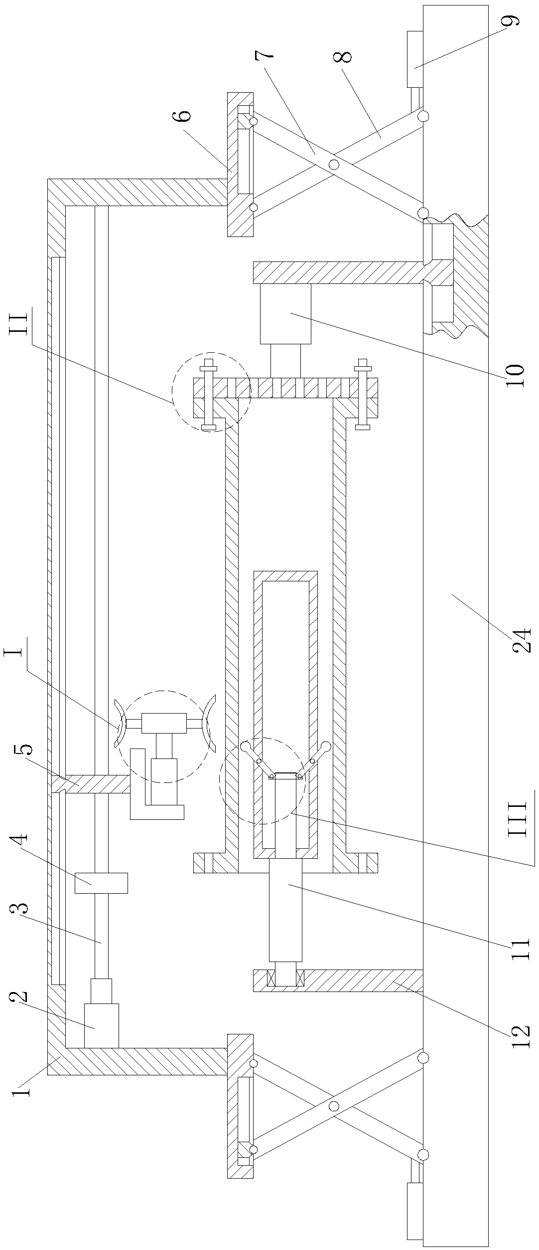 Pipeline rust removing device applied to shipbuilding