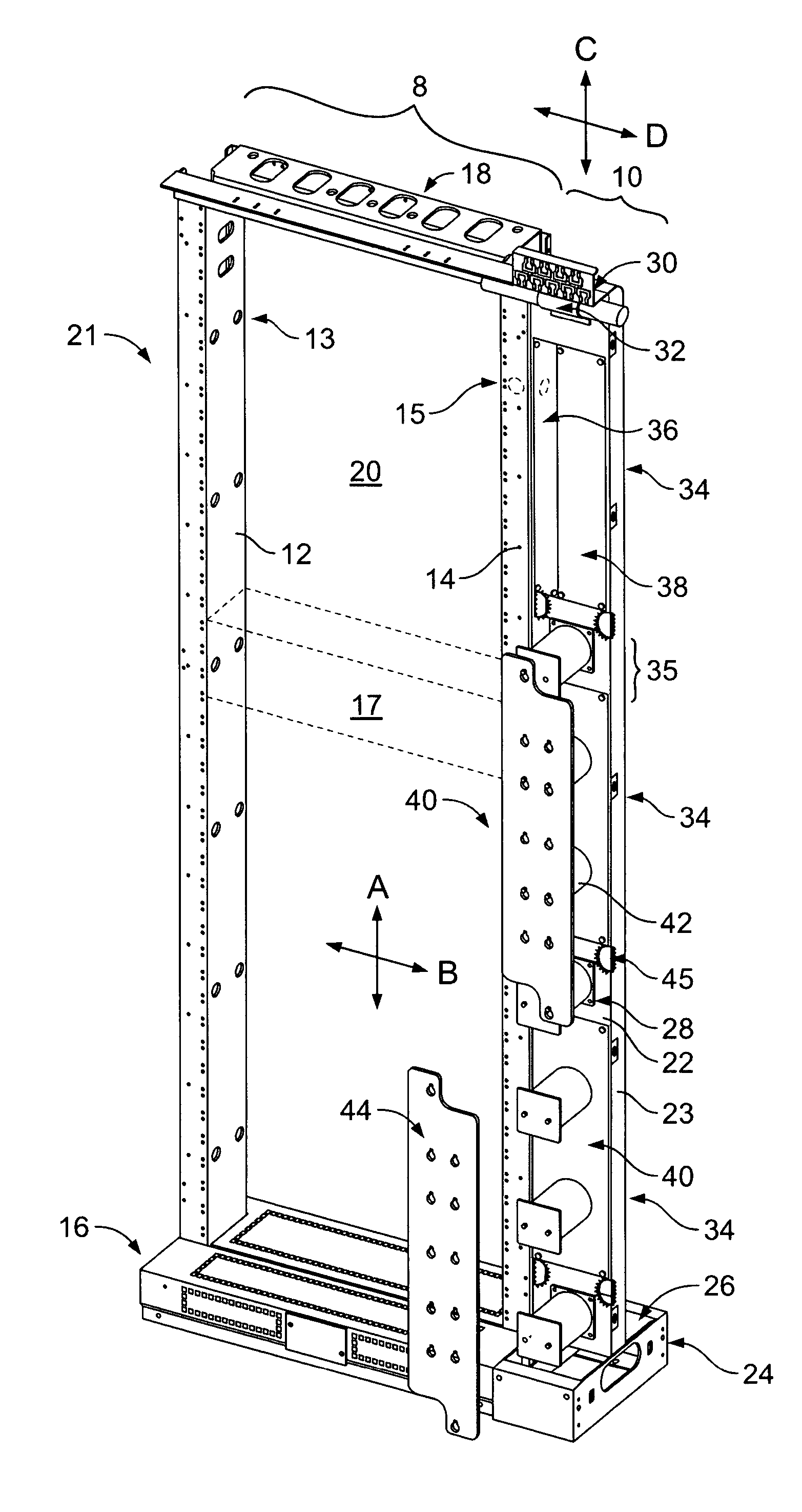 Equipment bay cable management system