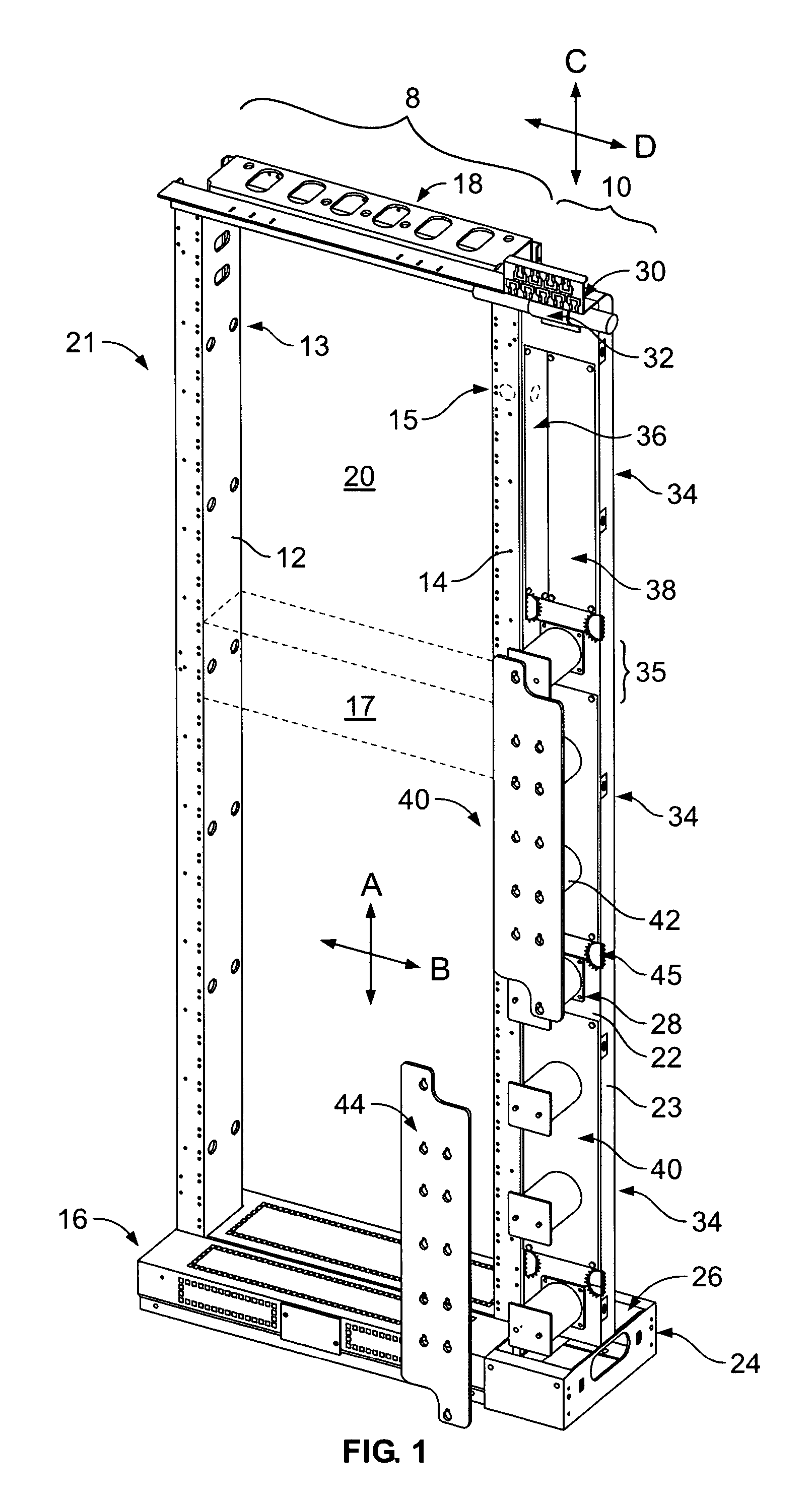 Equipment bay cable management system