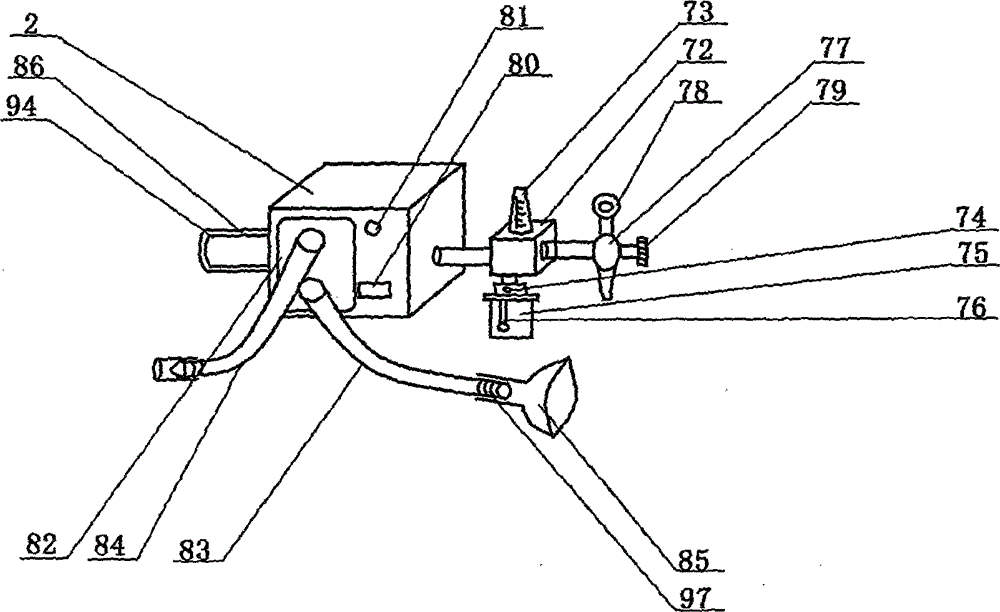 Rapid emergency anesthesia machine for ICU (intensive care unit) department