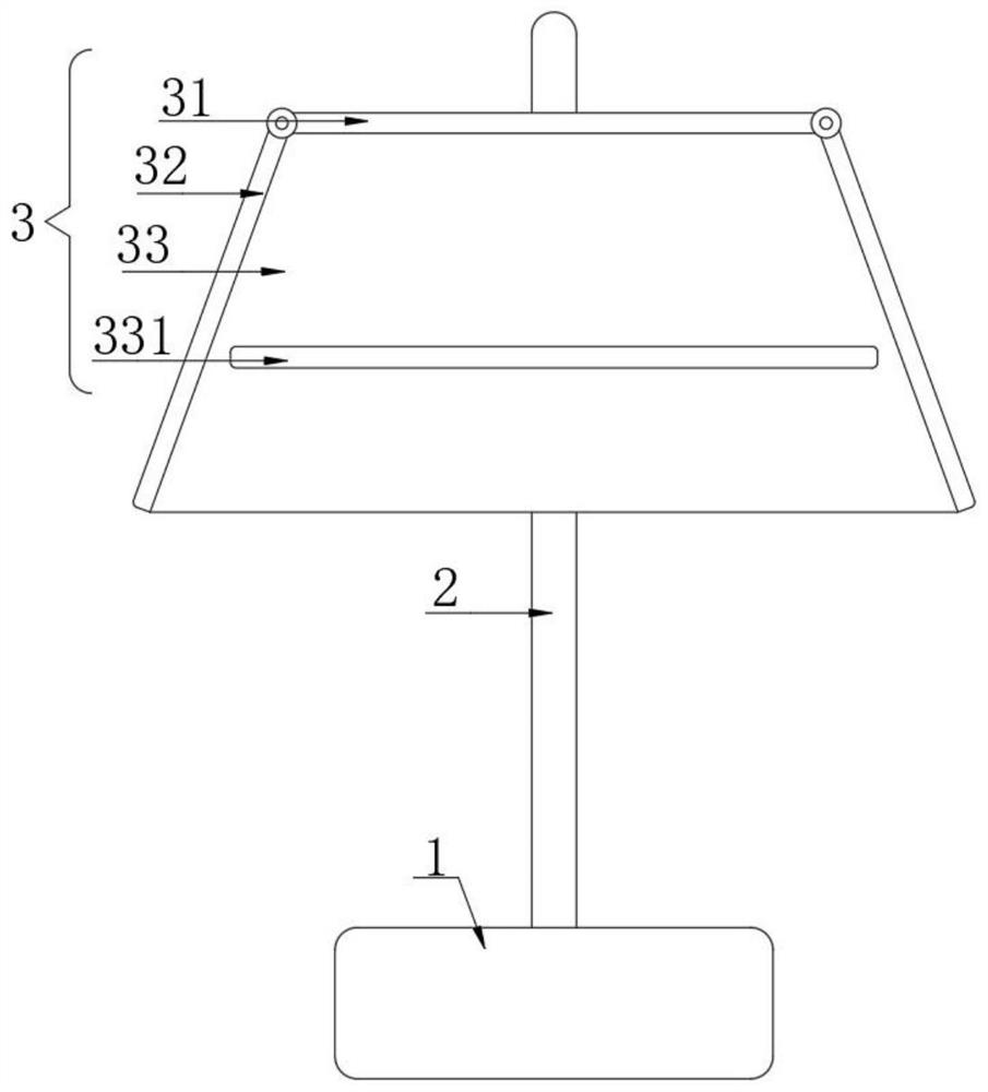 Decorative polarizing table lamp convenient to install, adjust and lift