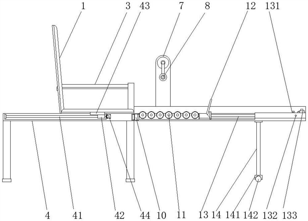 Four-limb exercising appliance for internal medicine nursing of old people