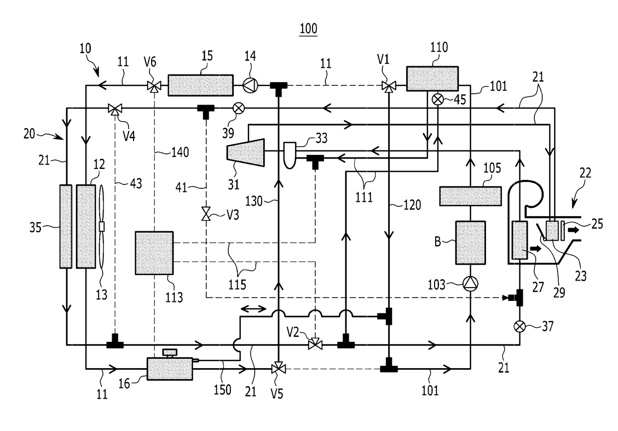 Heat pump system for vehicle