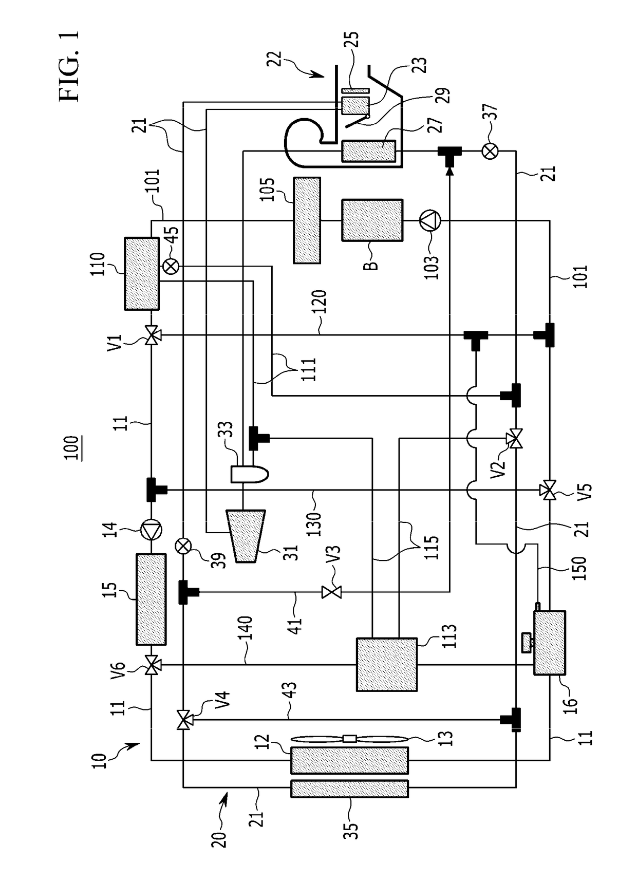 Heat pump system for vehicle