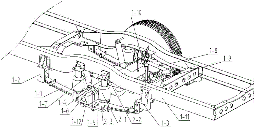 Air spring and plate spring composite suspension system