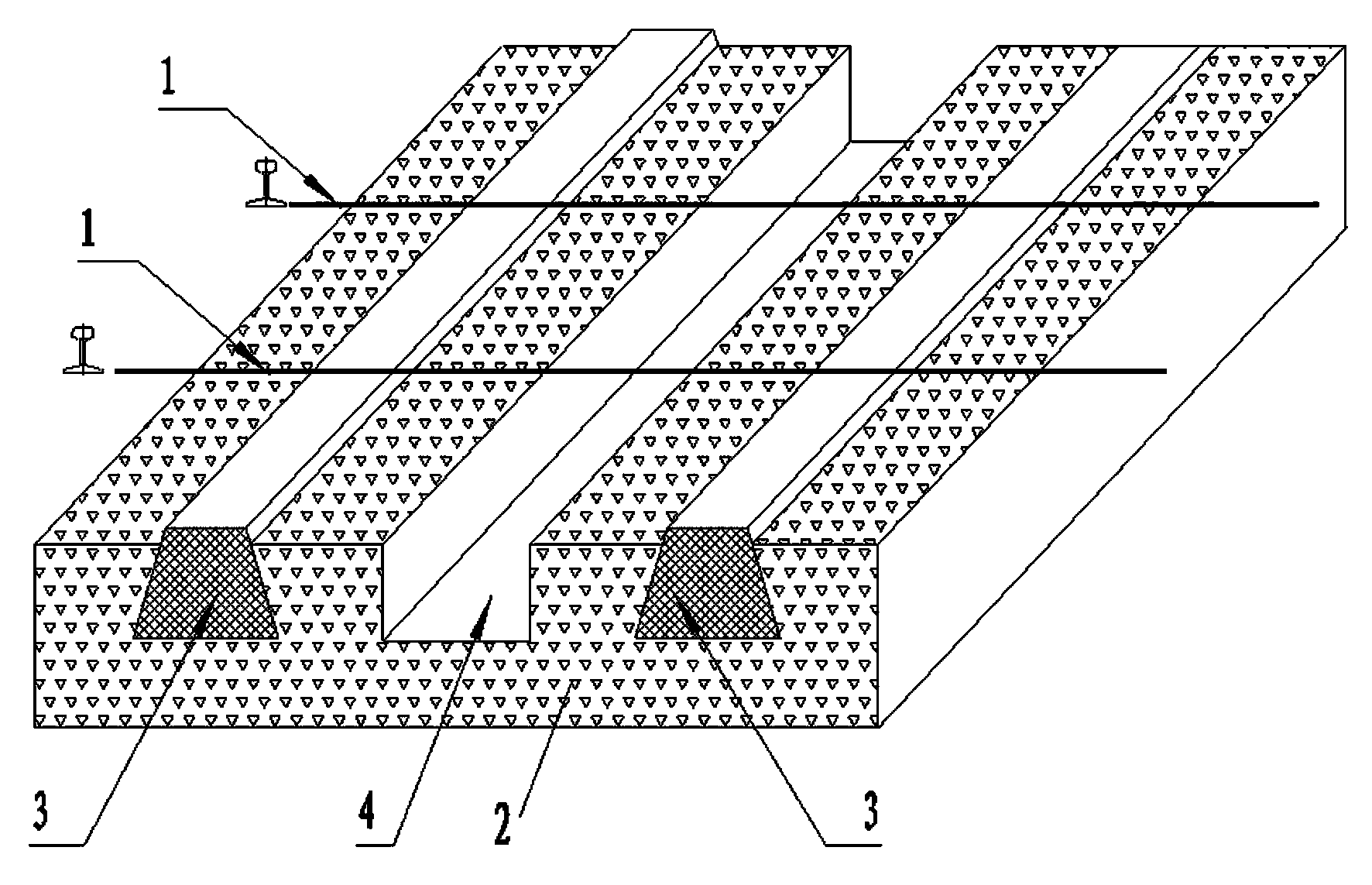 Method for reducing track construction settlement during construction of undercrossing existing railway