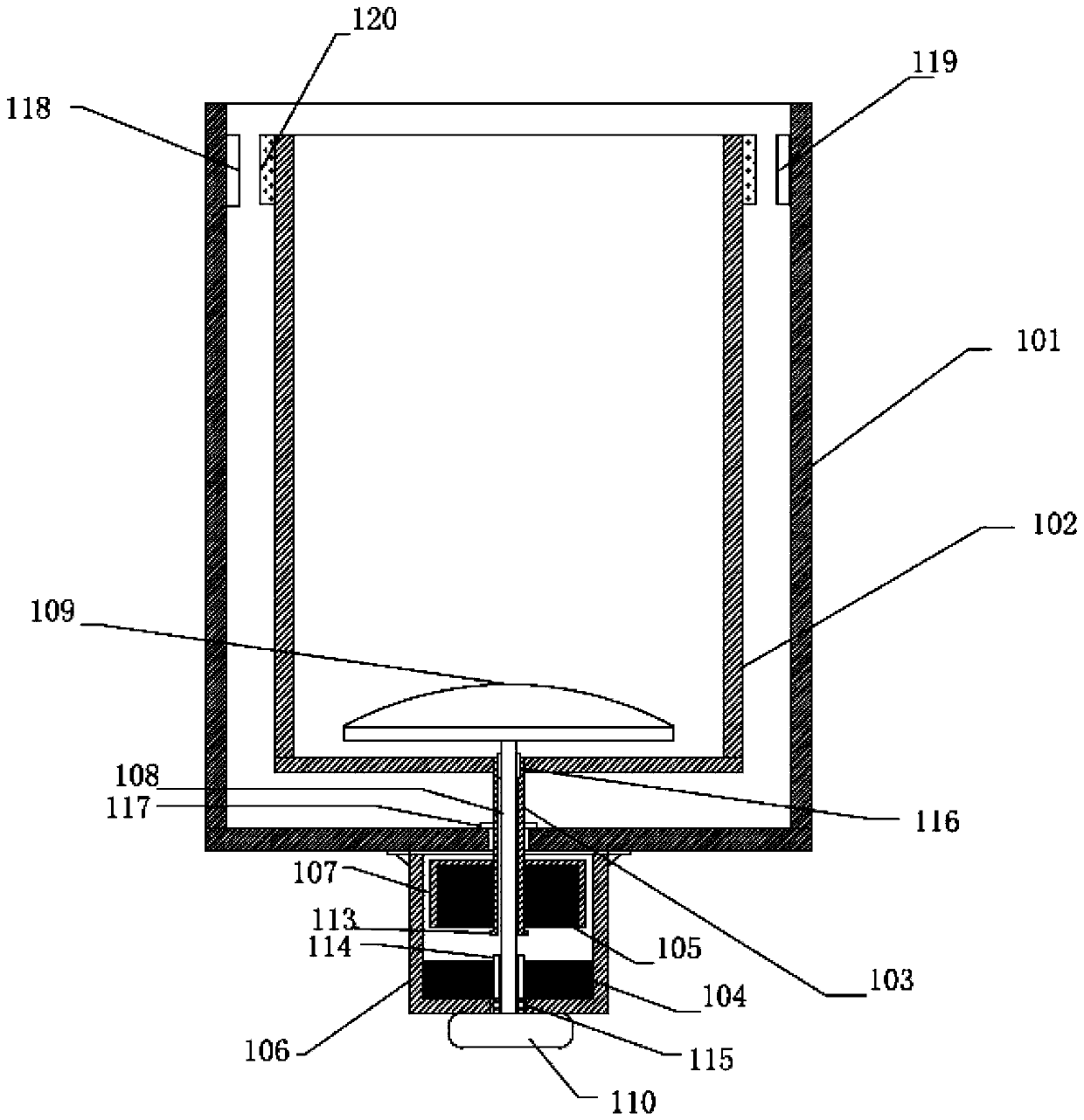 Wave wheel washing machine and its position limiting method