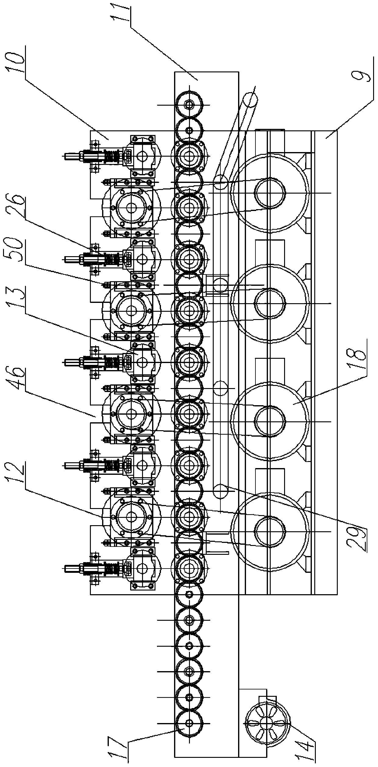 Metal sheet surface scale grinding and removing machine