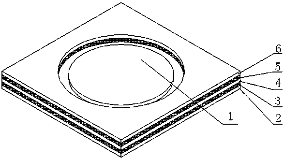 A kind of low frequency vibration reduction metamaterial composite damping plate