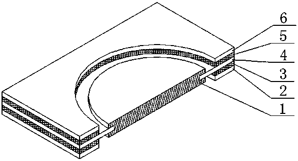 A kind of low frequency vibration reduction metamaterial composite damping plate