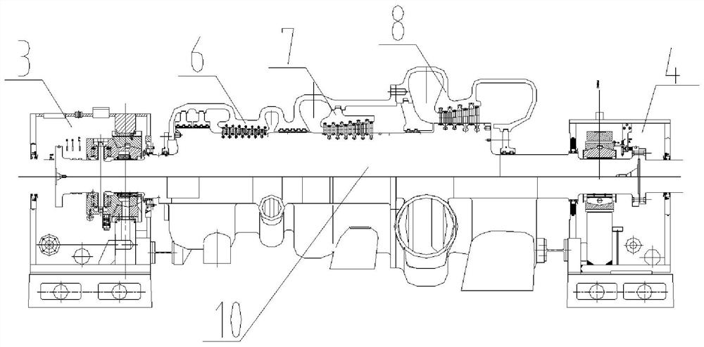 10MW three-time reheating reaction type air turbine