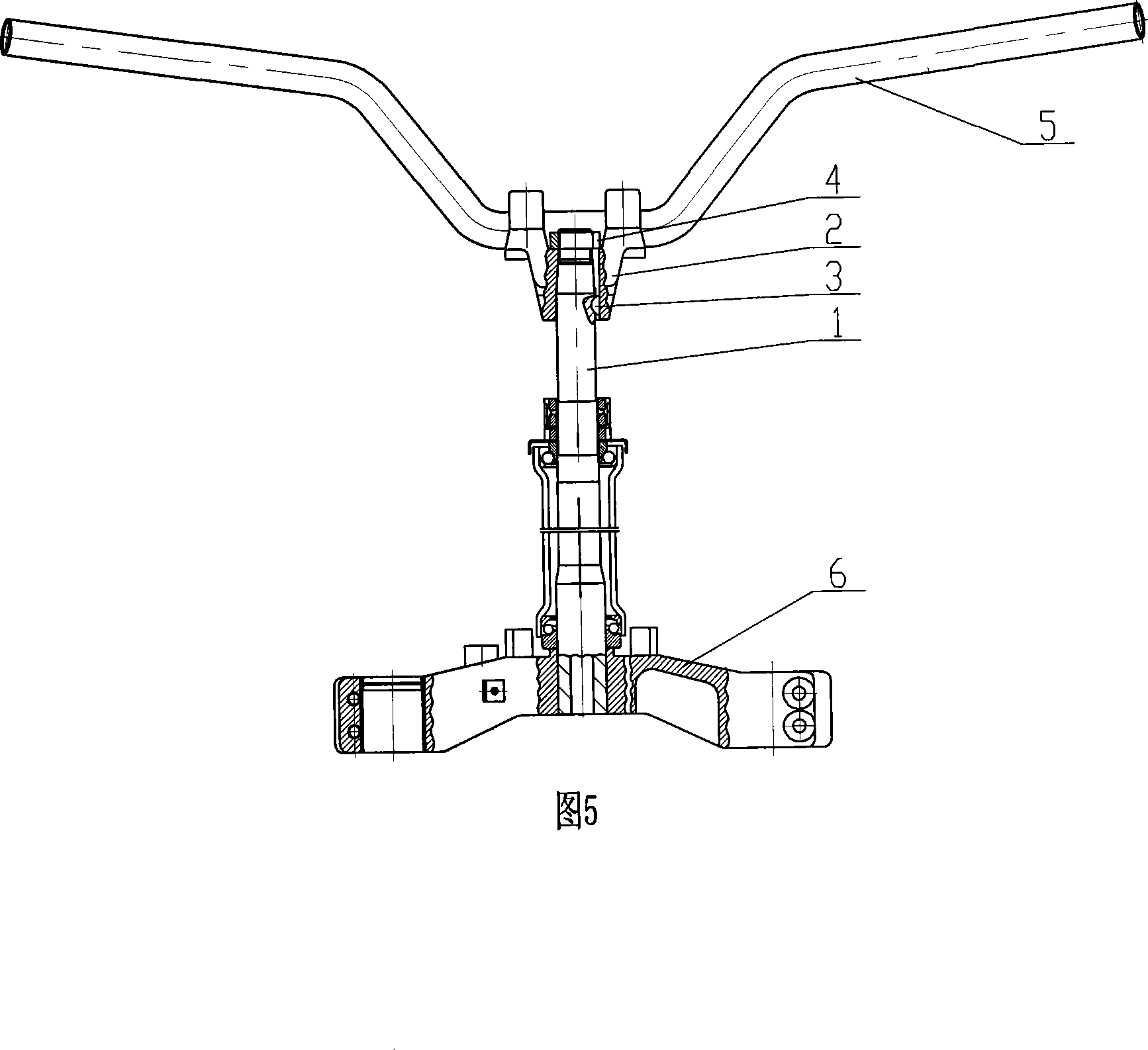 Steering device of motorcycle