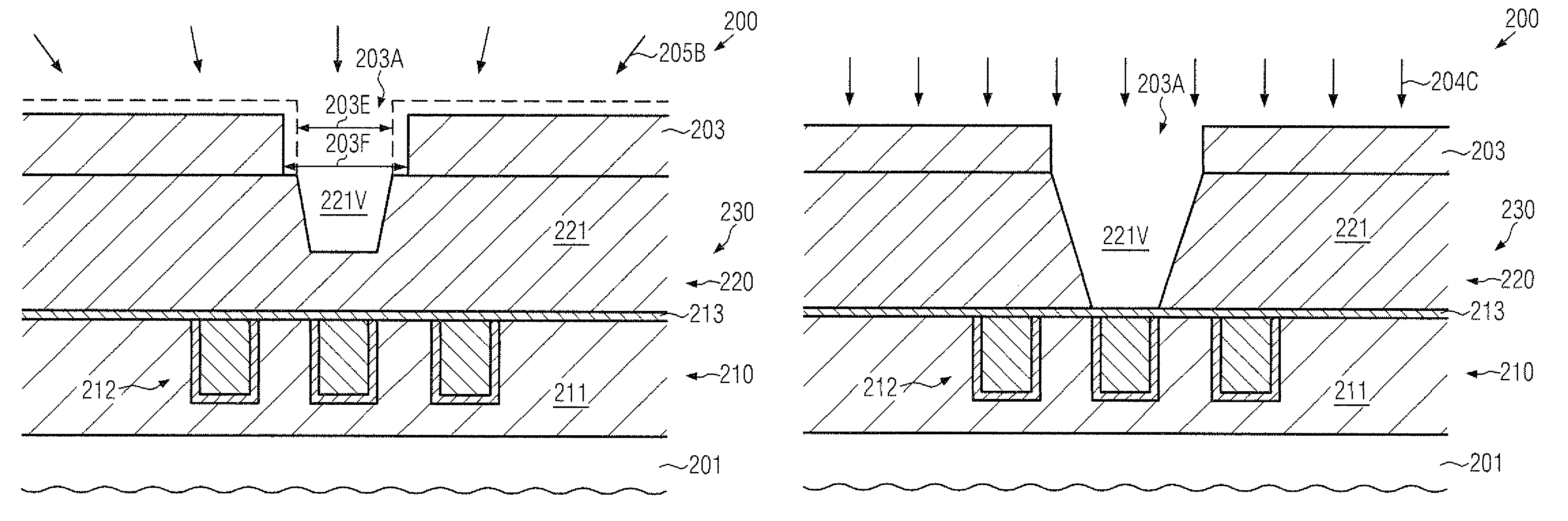 Metallization system of a semiconductor device comprising extra-tapered transition vias