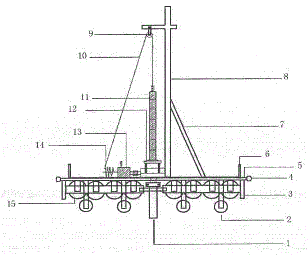 Lake bottom sediment sampling device