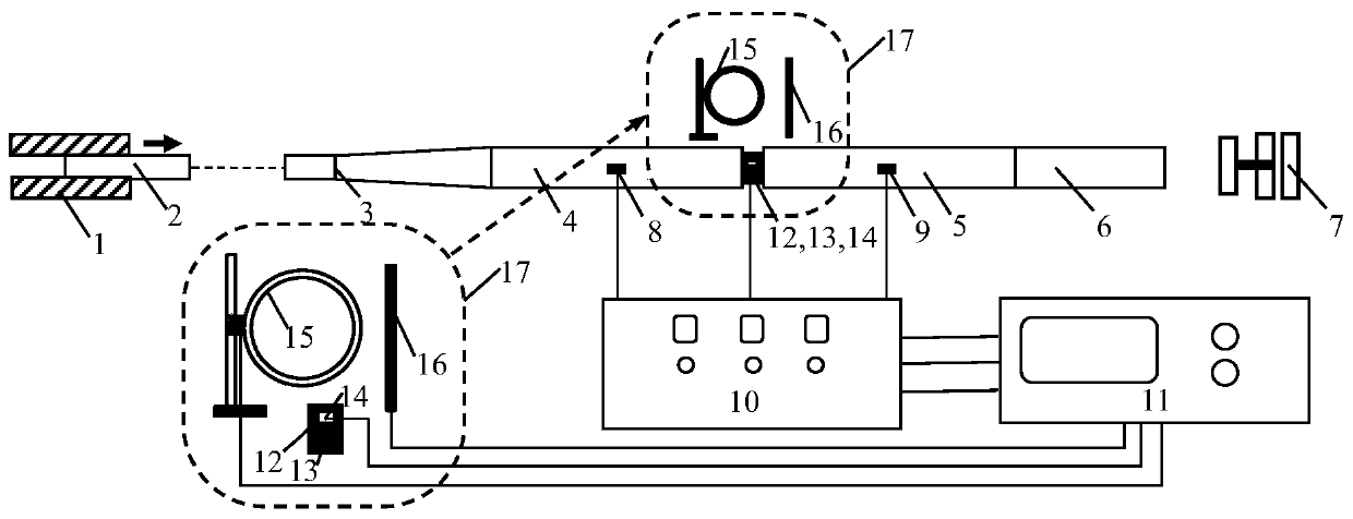 Mechanical and electromagnetic response synchronous test system and method for dynamic fracture of brittle material