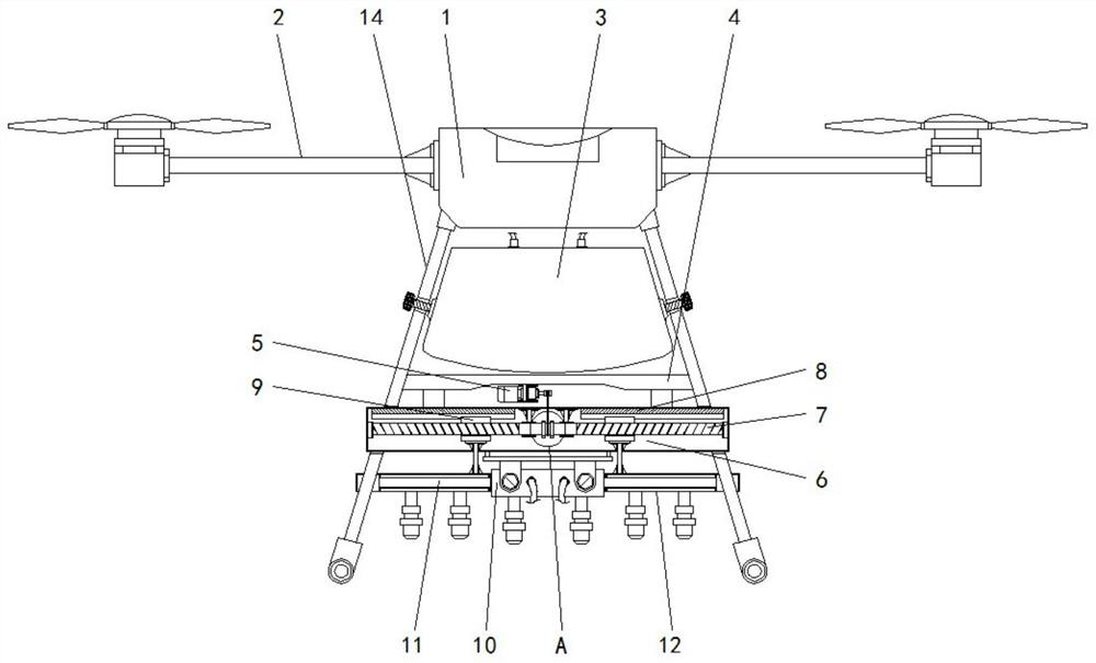 Rapid pesticide spraying device for camellia oleifera planting