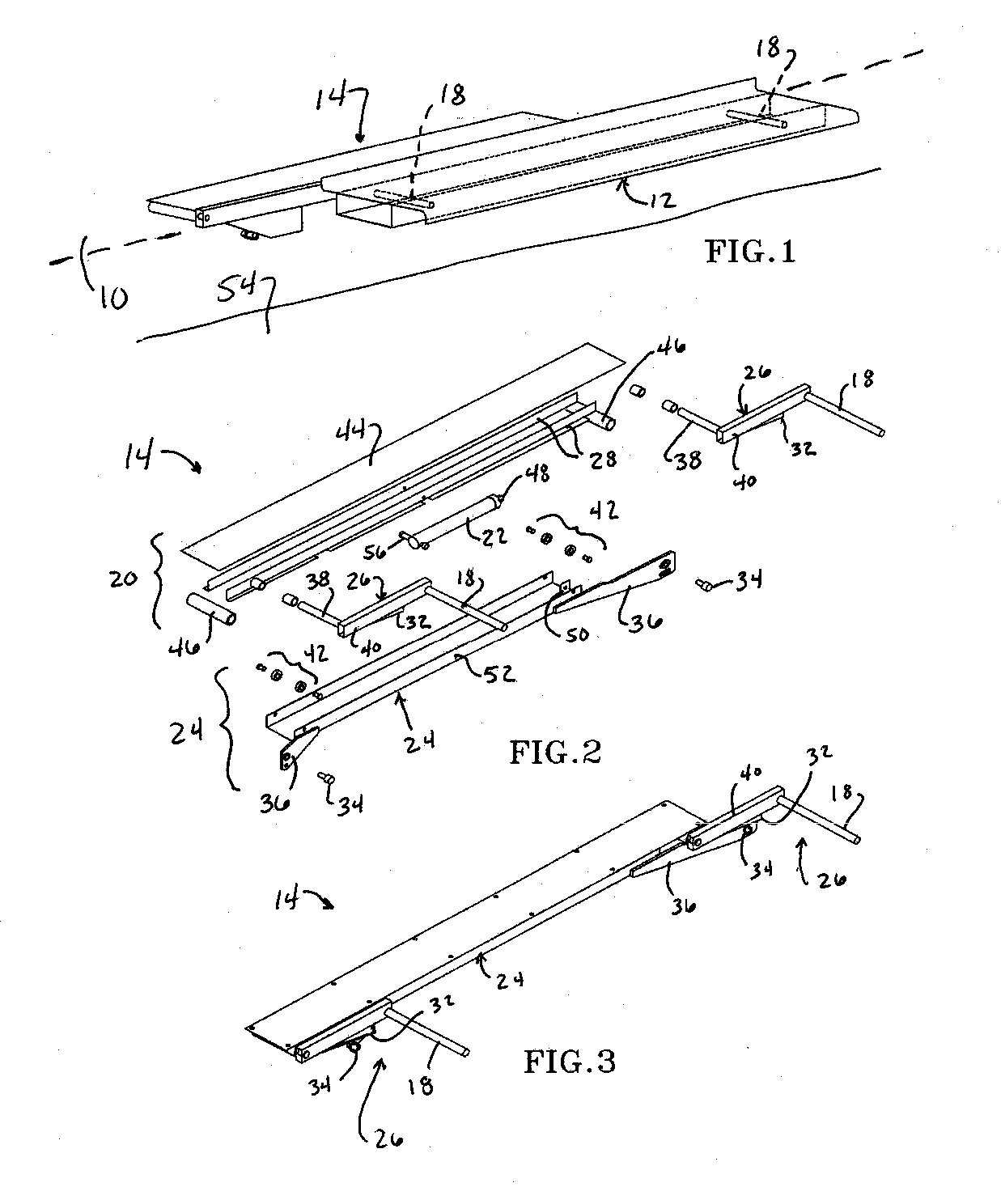 Running board lift assembly