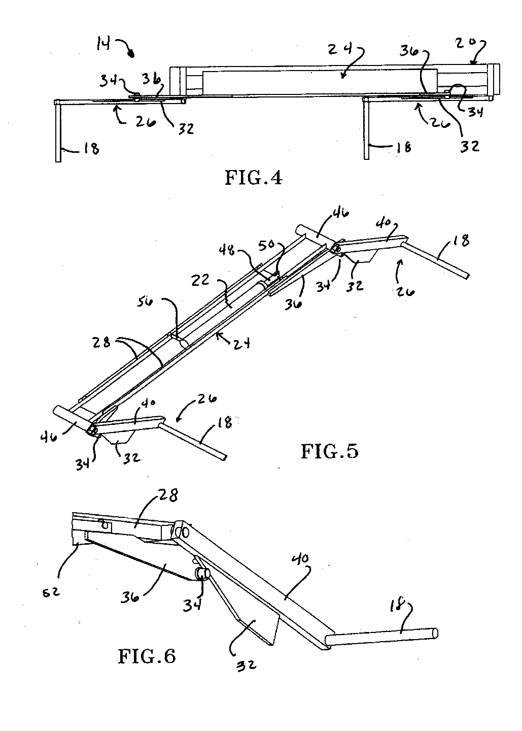 Running board lift assembly