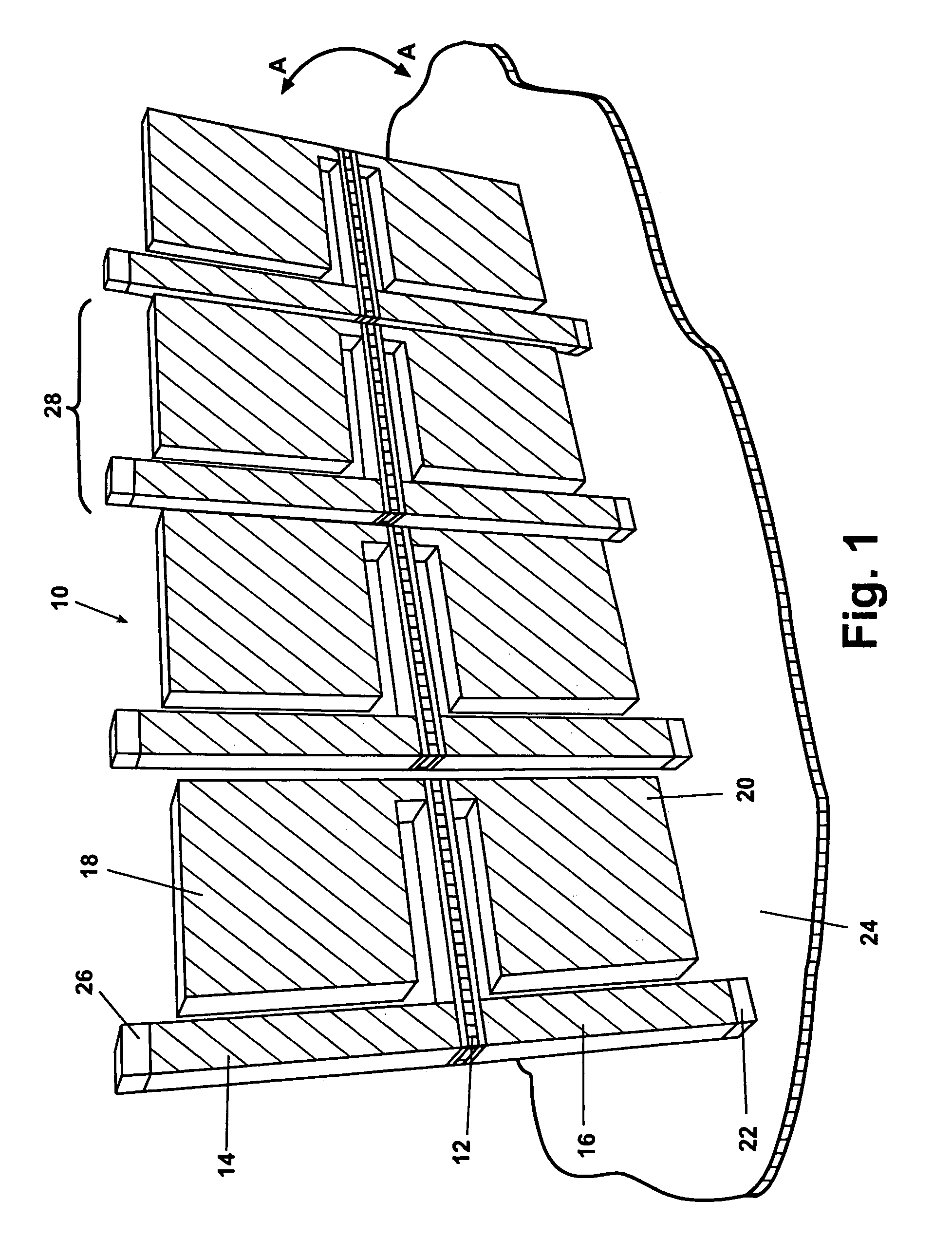 Method to generate electrical current using a plurality of masses attached to piezoceramic supports