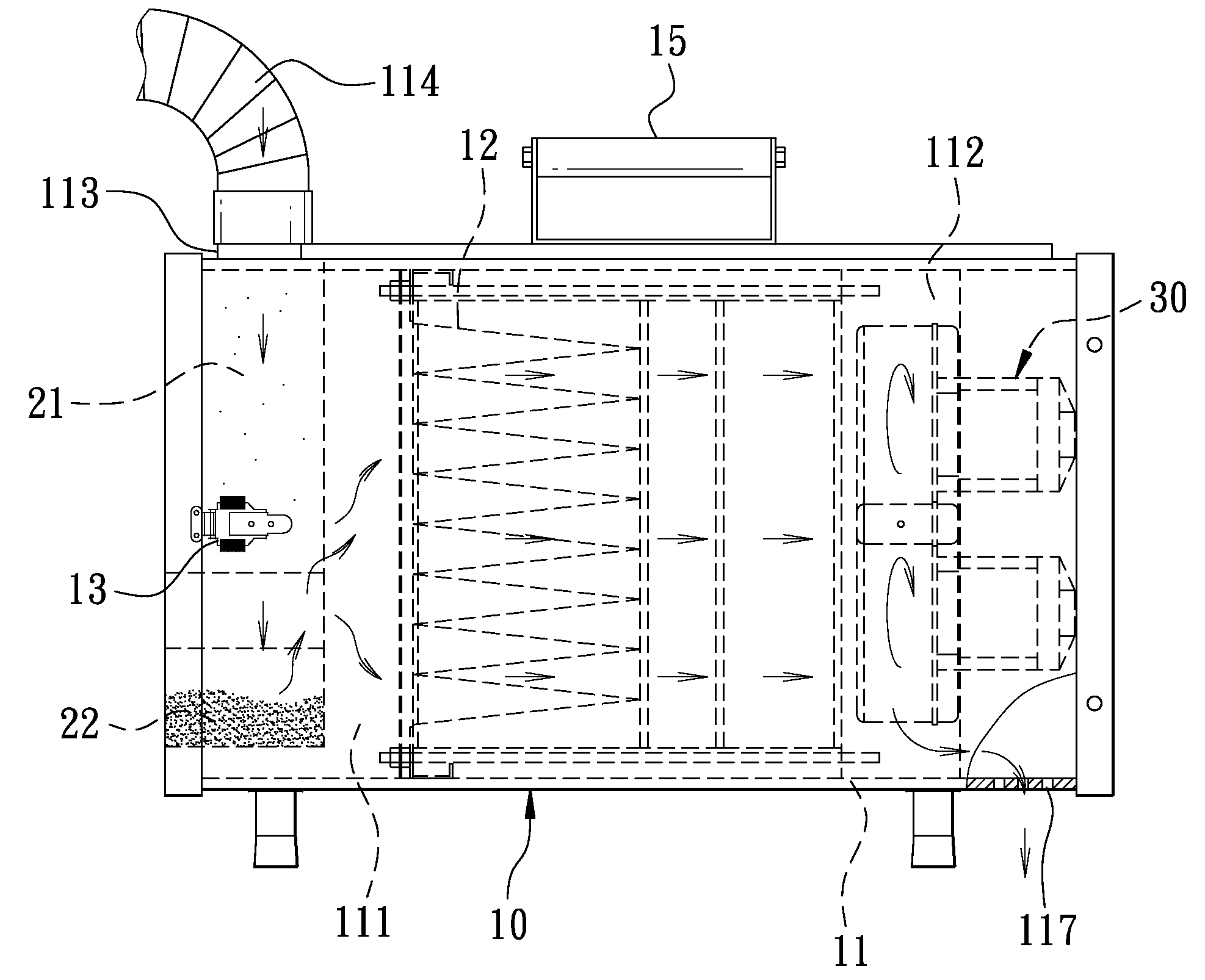 Portable welding smog disposing machine