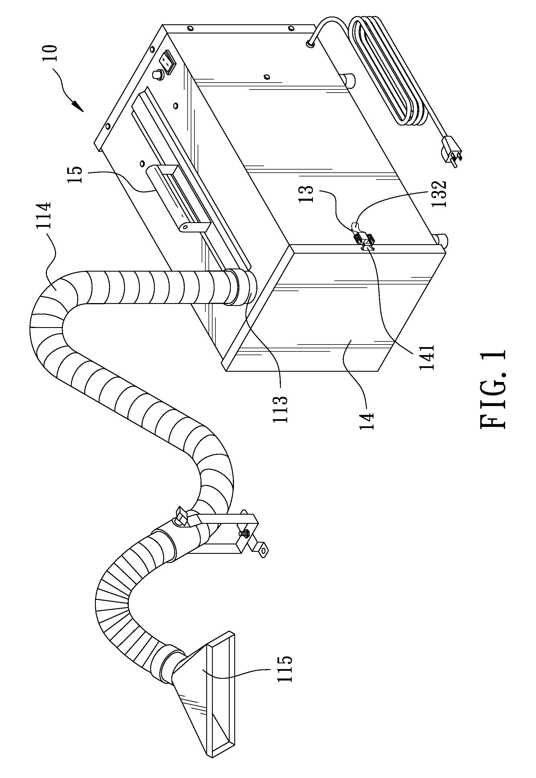 Portable welding smog disposing machine