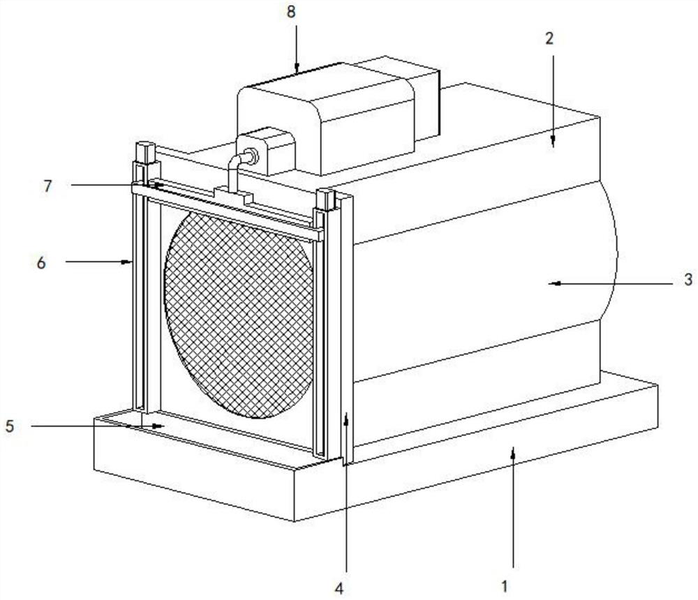 Automatic fluff removing device of water cooling system of wind generating set