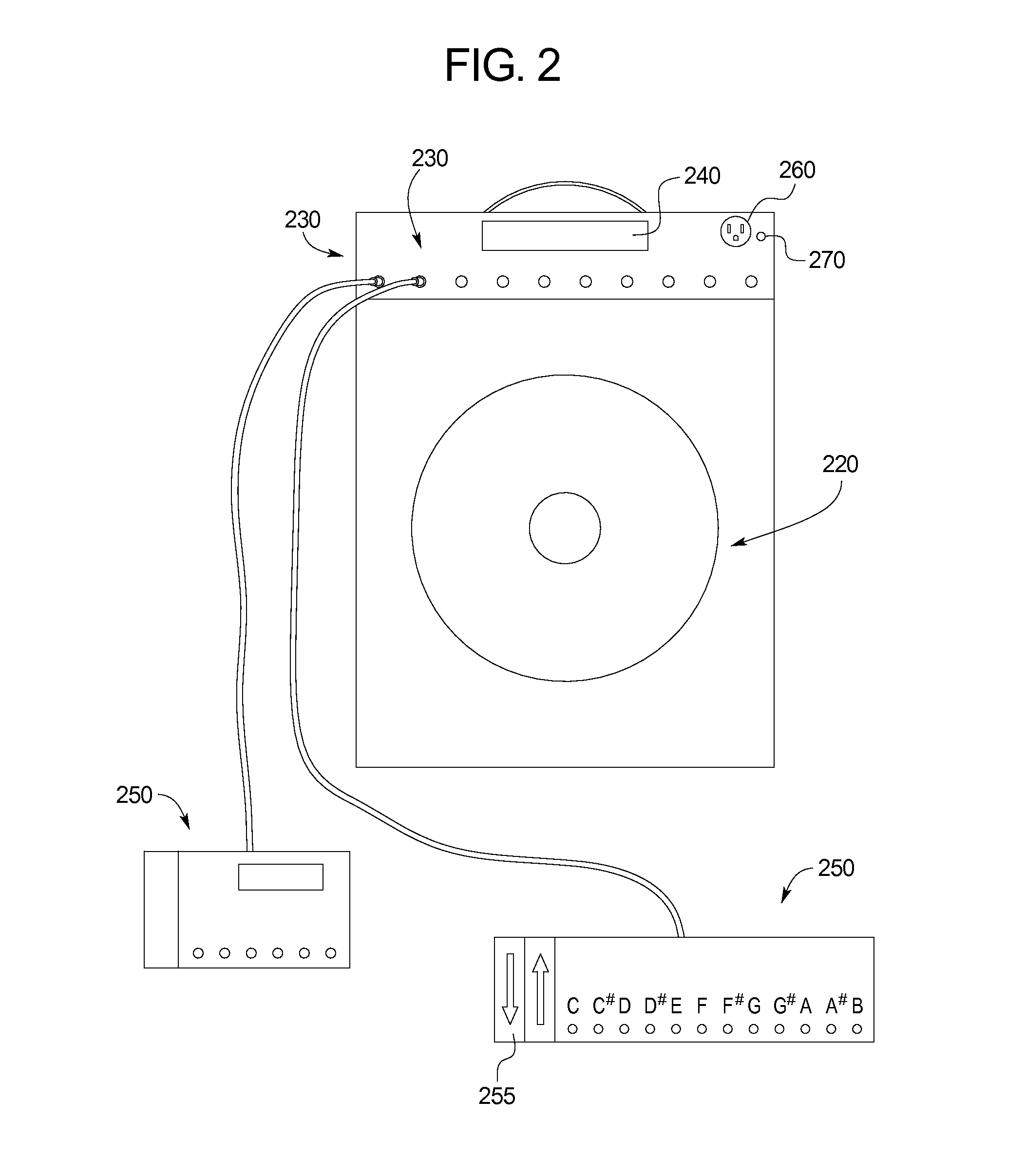 Keyboard guitar including transpose buttons to control tuning