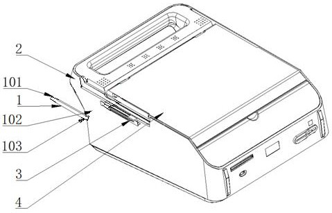 A support structure for a flip cover of a display