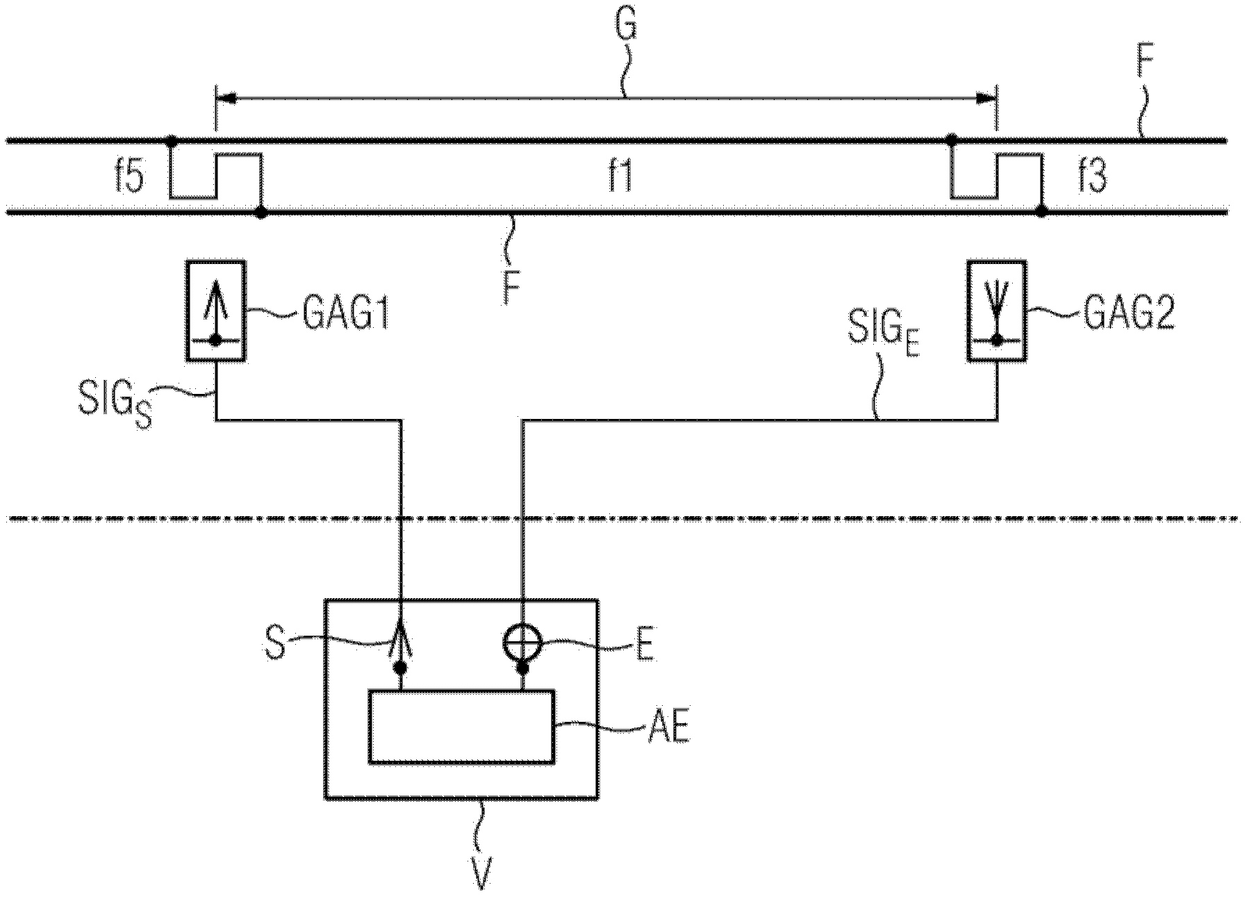 Device for detecting the occupied state and the free state of a track section as well as method for operating such a device