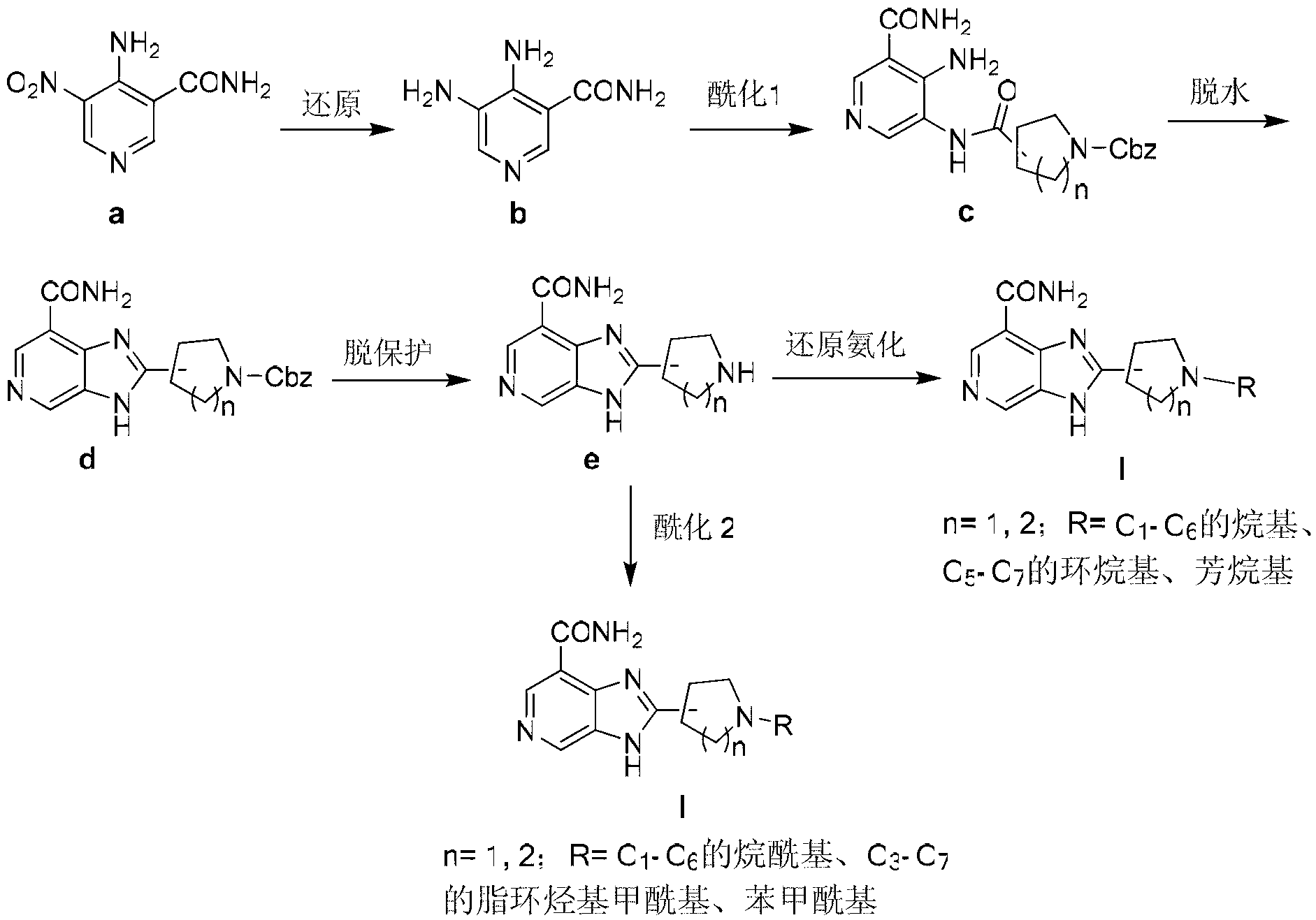 Imidazole [4,5-c] pyridine-7-methanamide derivative as well as preparation method and medical application thereof