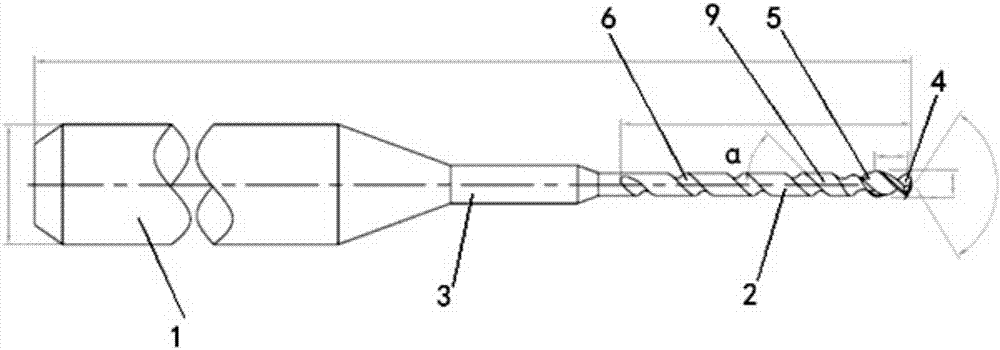 Drill bit with single chip removal groove and double cutting edges and method for avoiding electrochemical migration between board holes