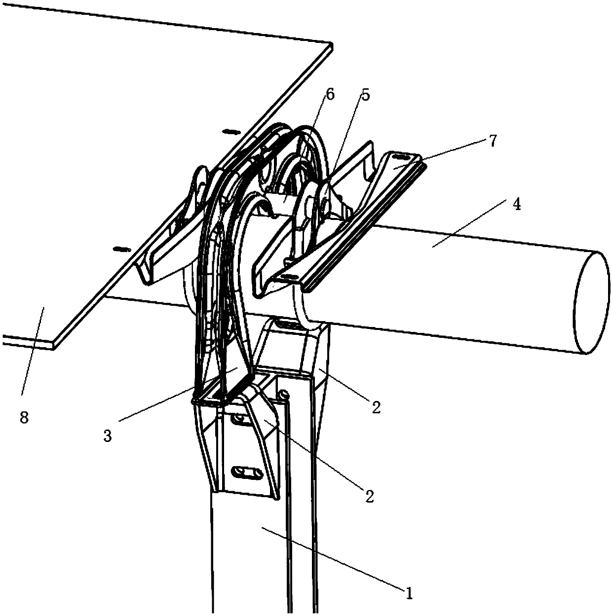 A rotating solar bracket