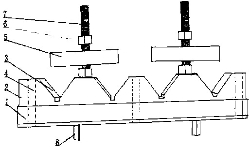 Railway fine tool machining auxiliary clamp