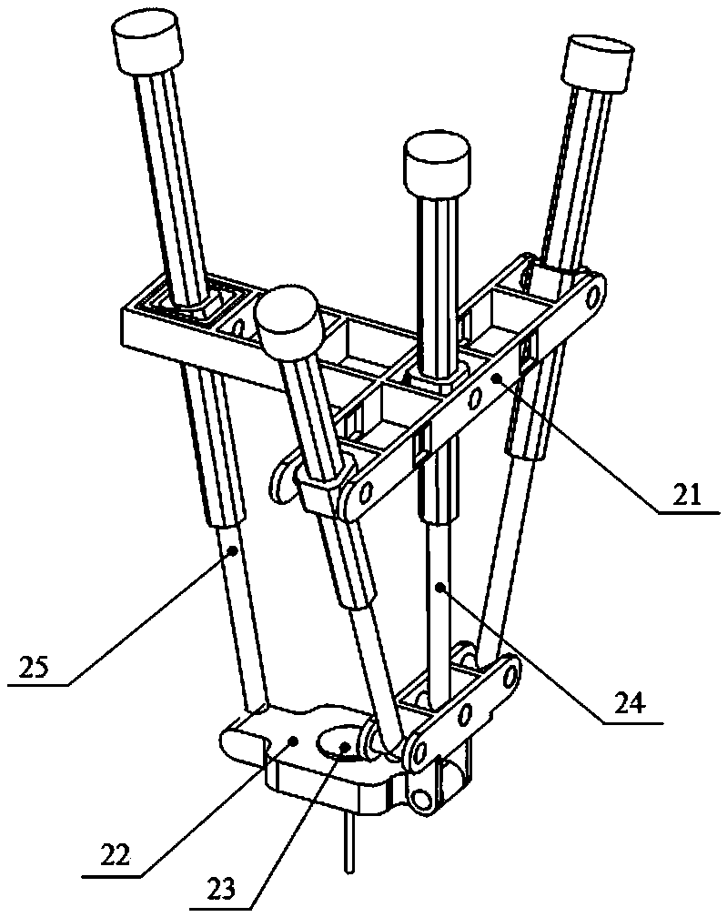 A large swing angle gantry type five-axis linkage hybrid machine tool