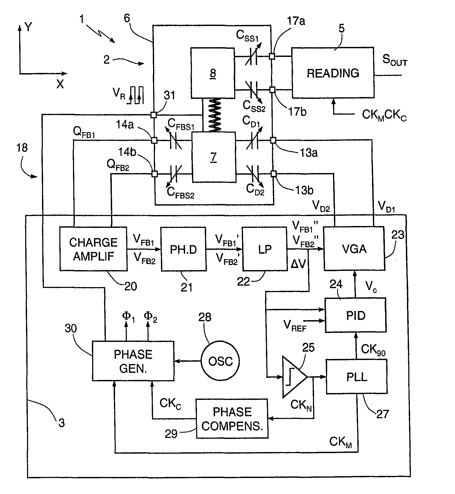 Microelectromechanical gyroscope with position control driving and method for controlling a microelectromechanical gyroscope