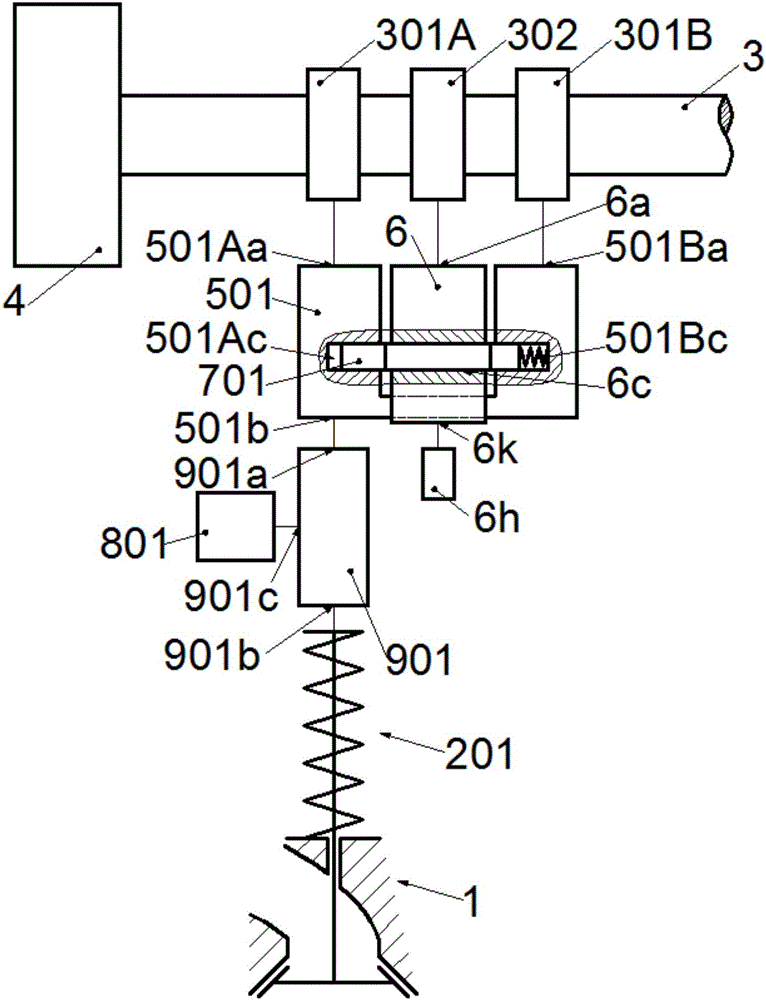 Intensive locking type multi-mode lever type variable air valve driving system