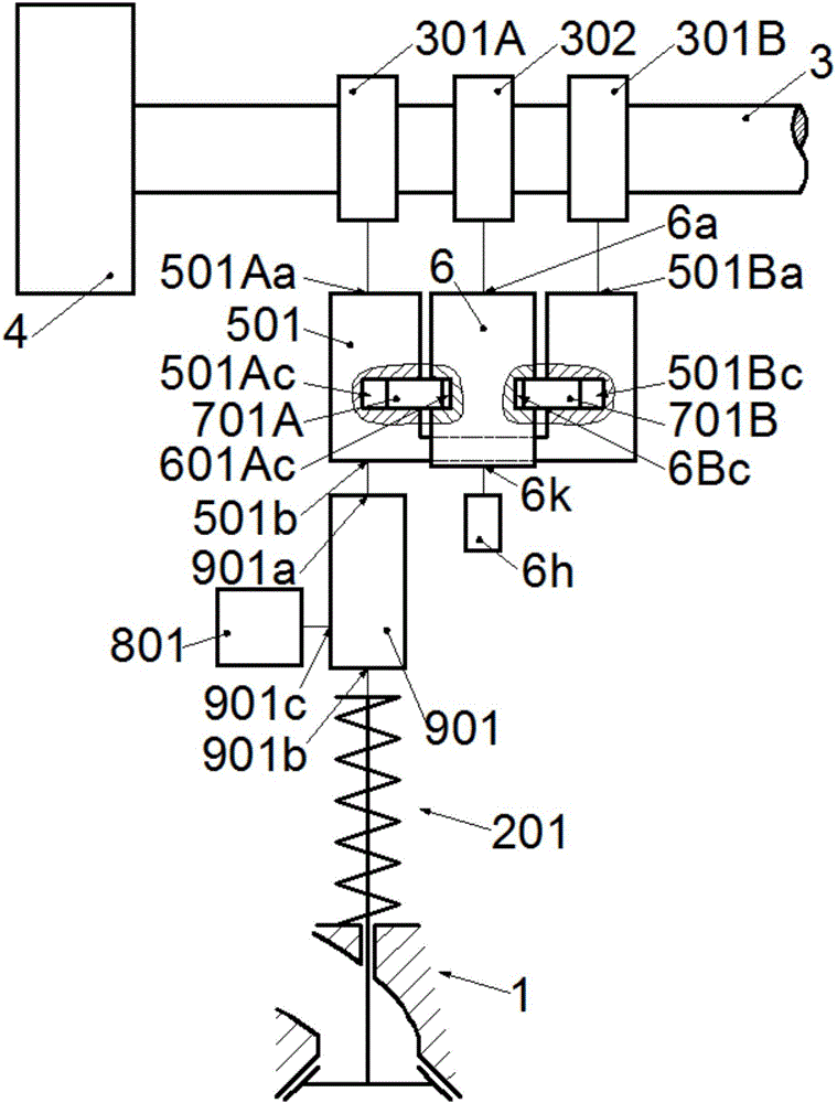 Intensive locking type multi-mode lever type variable air valve driving system