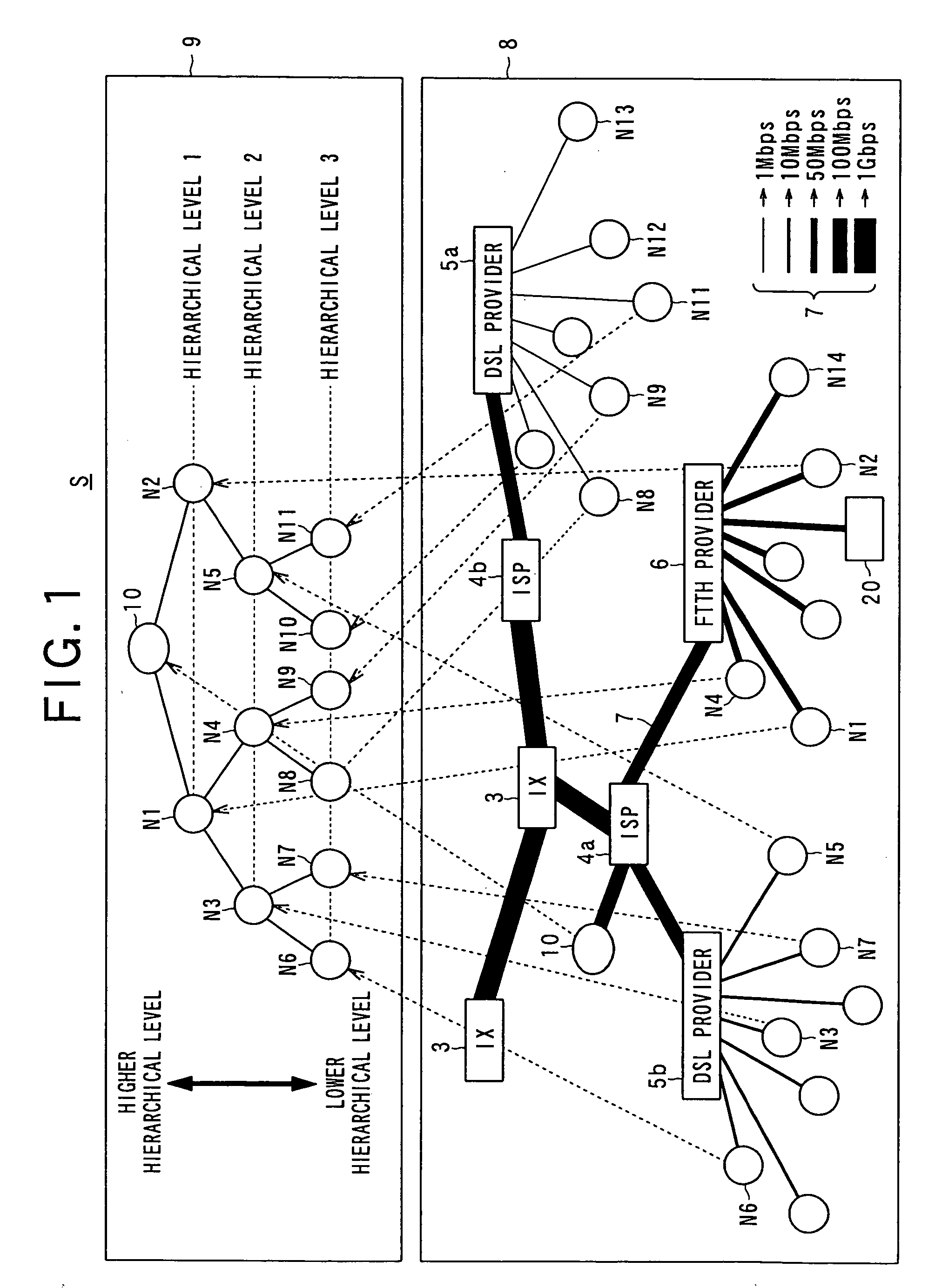 Tree-shaped broadcasting system, packet transmitting method, node device, and computer-readable medium