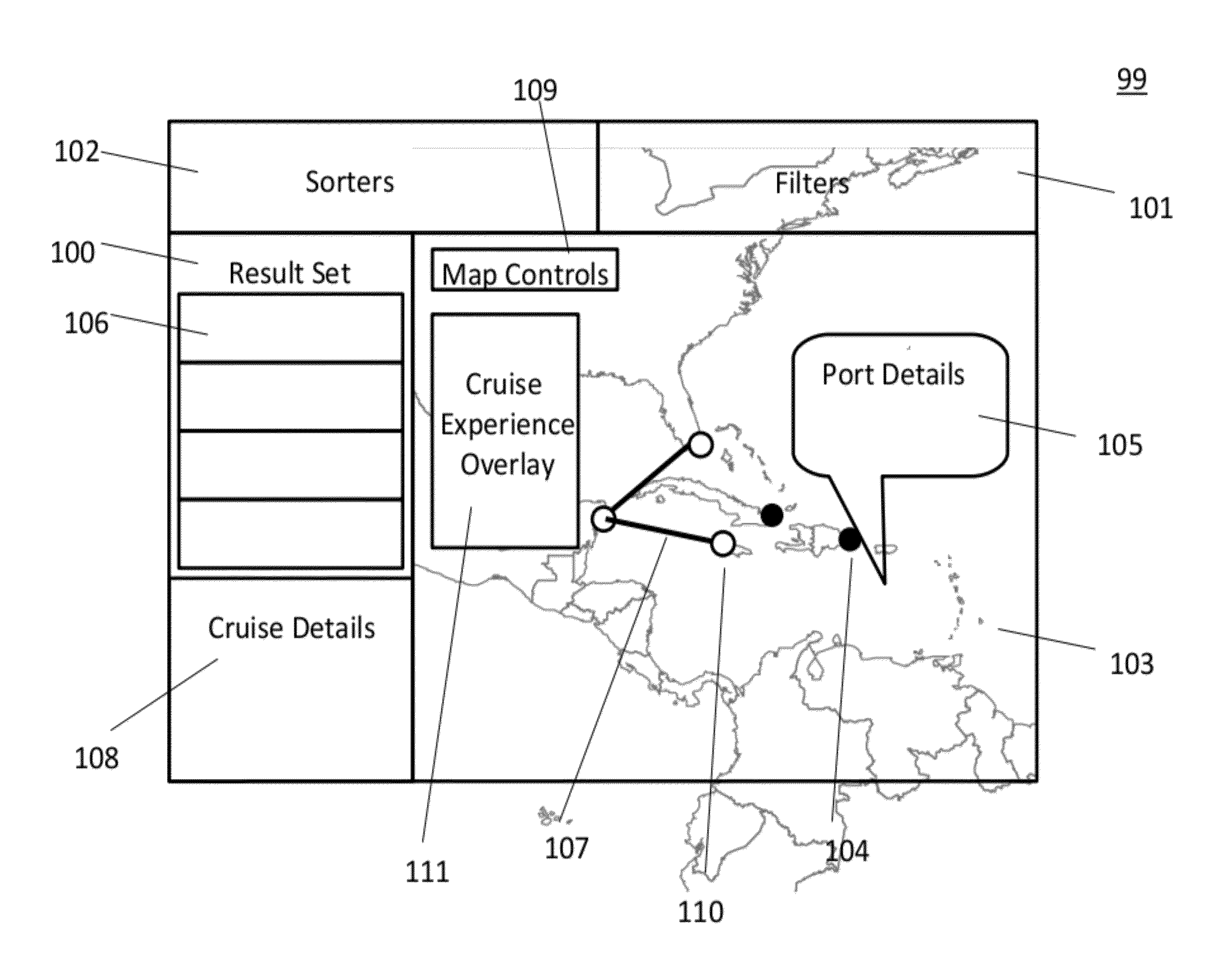 Application of spatial dimension to cruise search and cabin selection