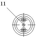 Single-anode-electrode double-medium gas source plasma burner