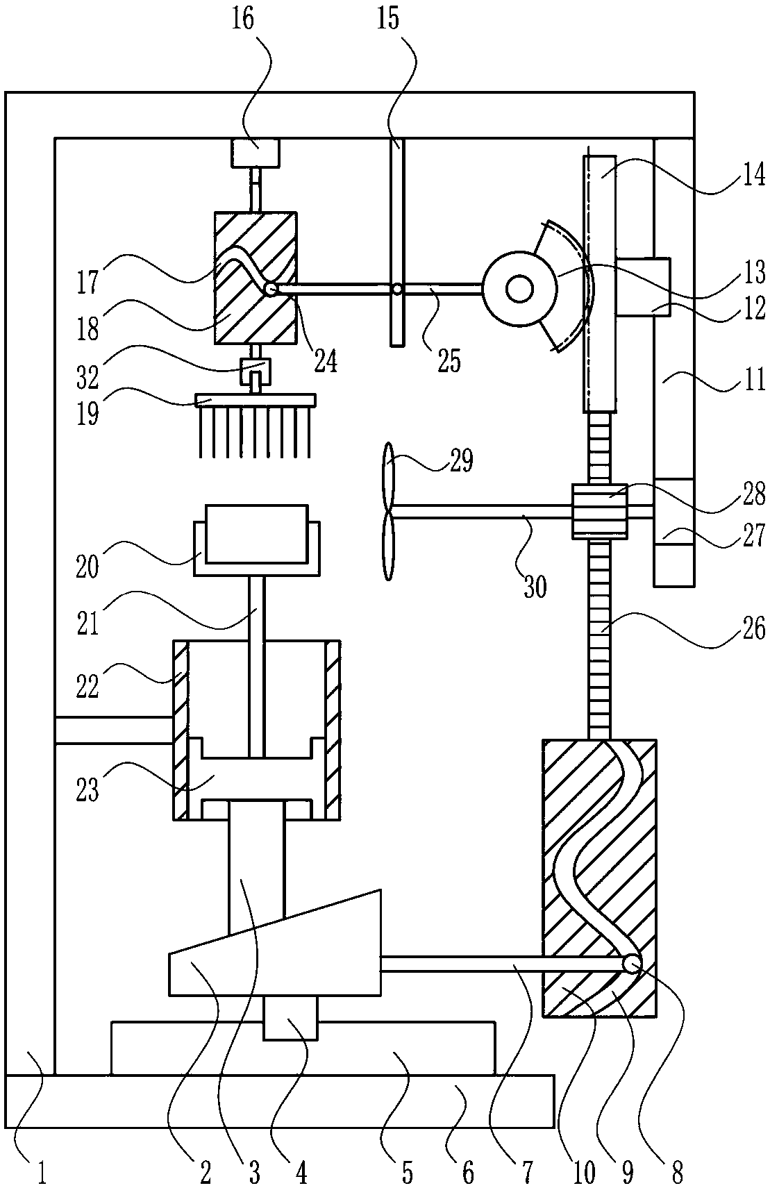 A rapid heat dissipation and dust removal device for electric power filter